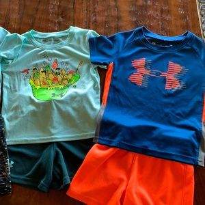 SOLD*****Under armour lot 18 month tees & shorts
